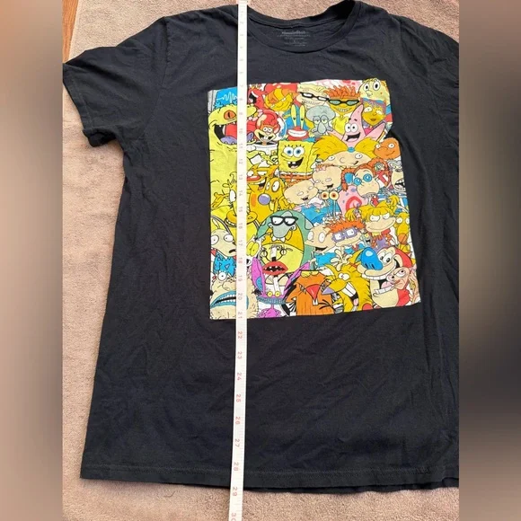Nickelodeon Men’s Retro Cartoon Graphic Black Tee Rocket Power Rugrats - Large - Picture 7 of 7